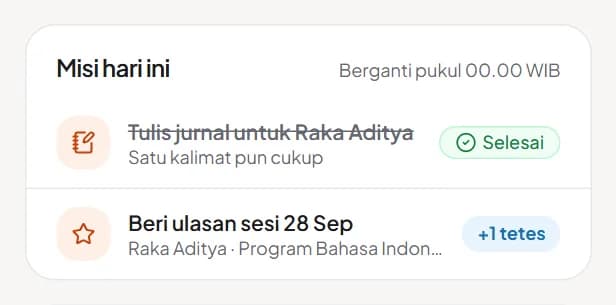 Misi hari ini